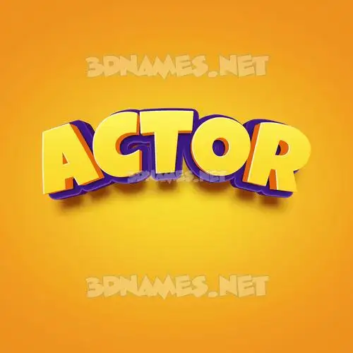 actor in Orange Toon style - 3D name wallpaper actor in Orange Toon style - 3D name wallpaper