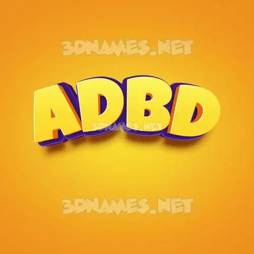 adbd in Orange Toon style - 3D name wallpaper adbd in Orange Toon style - 3D name wallpaper