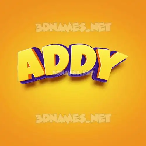 addy in Orange Toon style - 3D name wallpaper