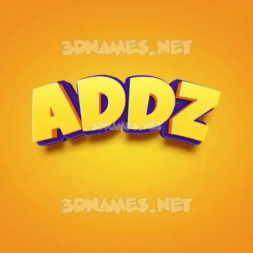 addz in Orange Toon style - 3D name wallpaper