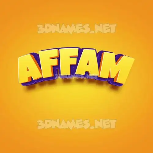 affam in Orange Toon style - 3D name wallpaper affam in Orange Toon style - 3D name wallpaper