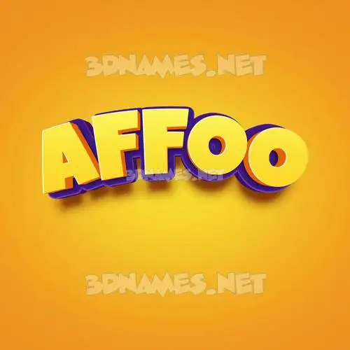 affoo in Orange Toon style - 3D name wallpaper affoo in Orange Toon style - 3D name wallpaper