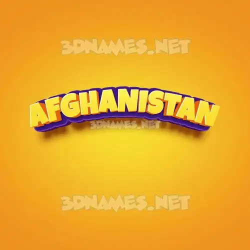 afghanistan in Orange Toon style - 3D name wallpaper afghanistan in Orange Toon style - 3D name wallpaper