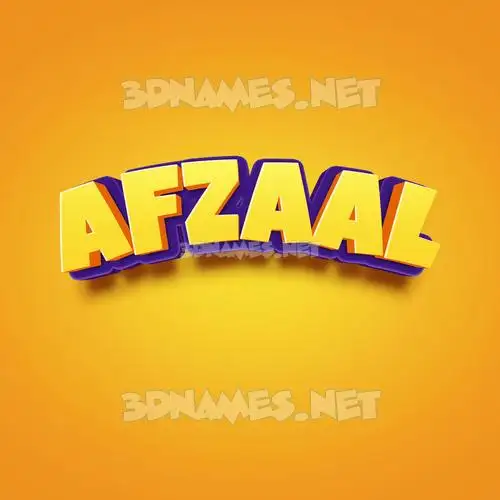 afzaal in Orange Toon style - 3D name wallpaper