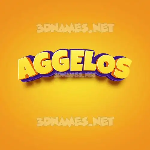 aggelos in Orange Toon style - 3D name wallpaper