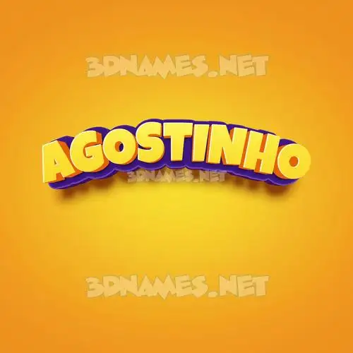 agostinho in Orange Toon style - 3D name wallpaper