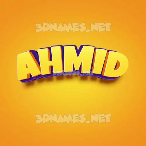 ahmid in Orange Toon style - 3D name wallpaper ahmid in Orange Toon style - 3D name wallpaper