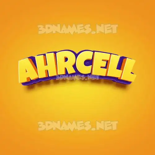 ahrcell in Orange Toon style - 3D name wallpaper ahrcell in Orange Toon style - 3D name wallpaper