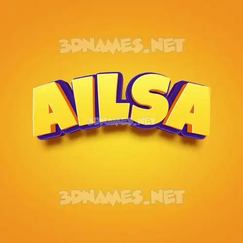 ailsa in Orange Toon style - 3D name wallpaper