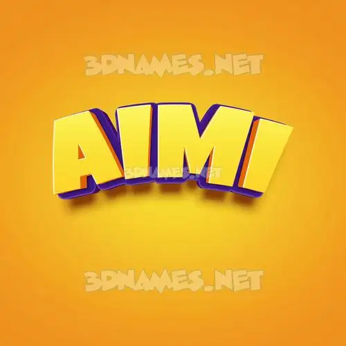 aimi in Orange Toon style - 3D name wallpaper aimi in Orange Toon style - 3D name wallpaper