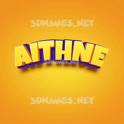 aithne in Orange Toon style - 3D name wallpaper