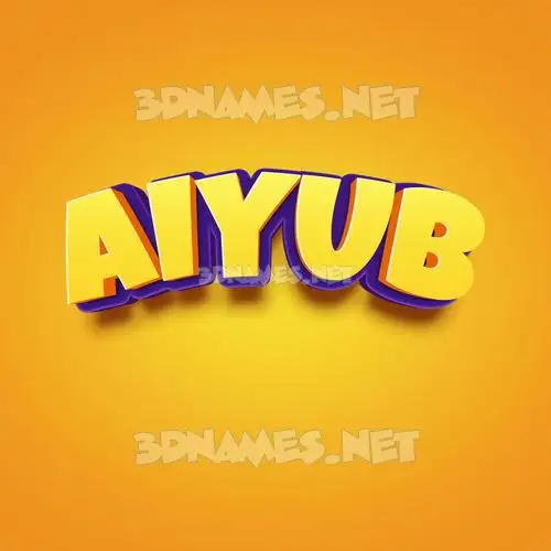 aiyub in Orange Toon style - 3D name wallpaper aiyub in Orange Toon style - 3D name wallpaper