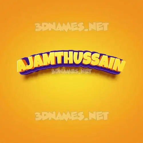 ajamthussain in Orange Toon style - 3D name wallpaper ajamthussain in Orange Toon style - 3D name wallpaper