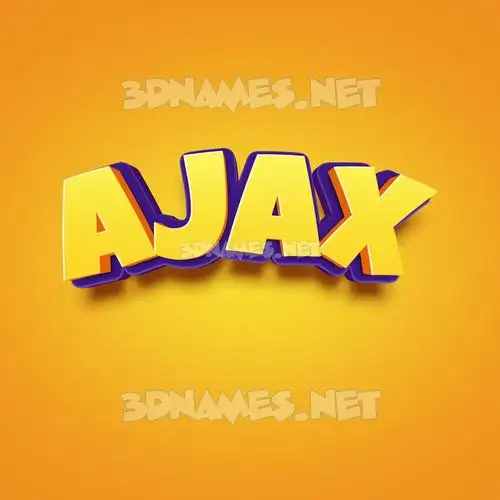 ajax in Orange Toon style - 3D name wallpaper