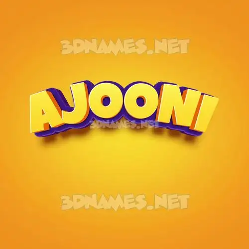 ajooni in Orange Toon style - 3D name wallpaper ajooni in Orange Toon style - 3D name wallpaper
