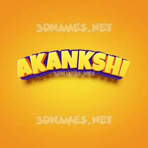 akankshi in Orange Toon style - 3D name wallpaper