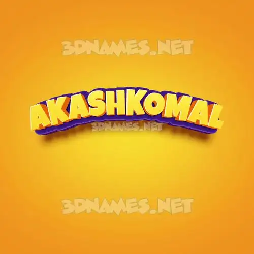 akashkomal in Orange Toon style - 3D name wallpaper akashkomal in Orange Toon style - 3D name wallpaper