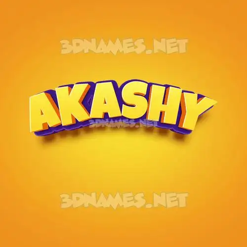 akashy in Orange Toon style - 3D name wallpaper