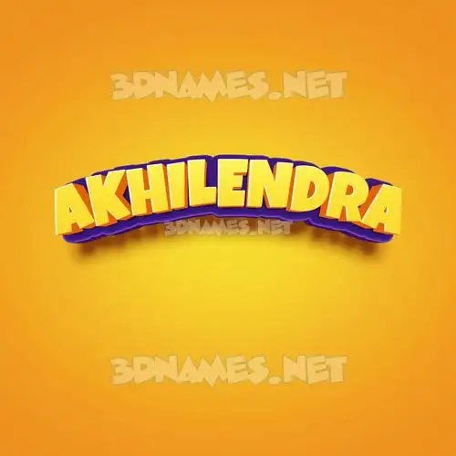 akhilendra in Orange Toon style - 3D name wallpaper