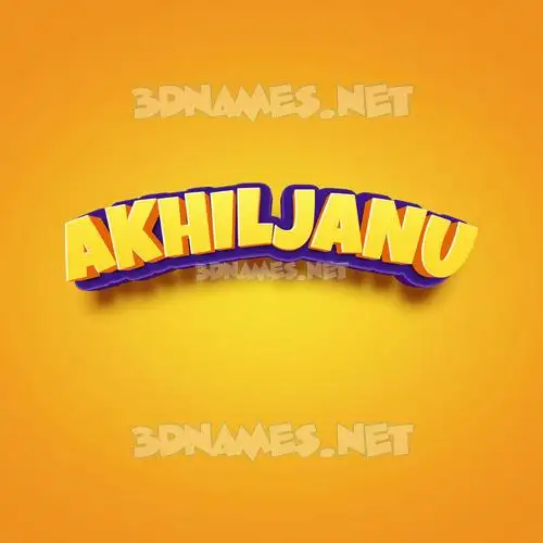 akhiljanu in Orange Toon style - 3D name wallpaper
