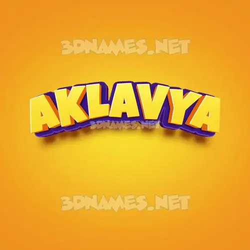 aklavya in Orange Toon style - 3D name wallpaper