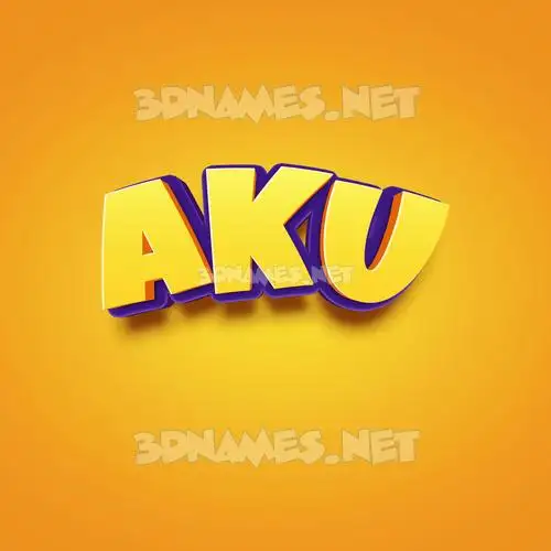 aku in Orange Toon style - 3D name wallpaper