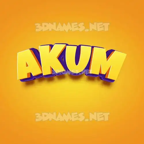 akum in Orange Toon style - 3D name wallpaper