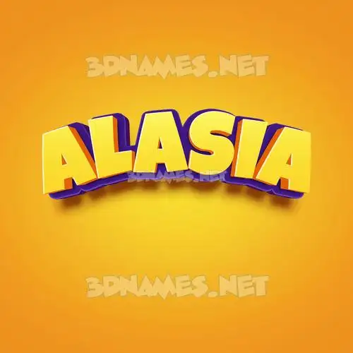 alasia in Orange Toon style - 3D name wallpaper alasia in Orange Toon style - 3D name wallpaper