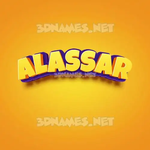 alassar in Orange Toon style - 3D name wallpaper alassar in Orange Toon style - 3D name wallpaper