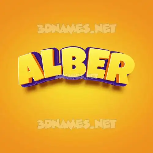 alber in Orange Toon style - 3D name wallpaper alber in Orange Toon style - 3D name wallpaper