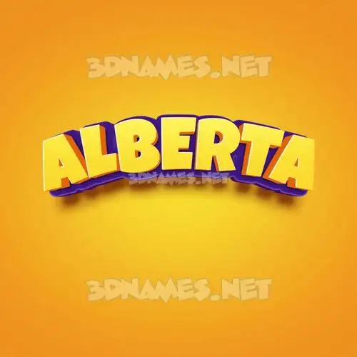 alberta in Orange Toon style - 3D name wallpaper