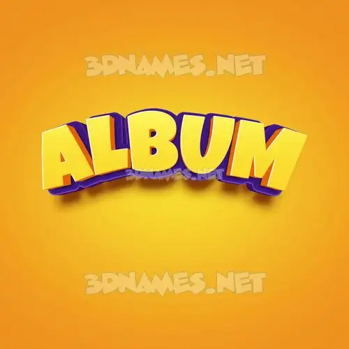 album in Orange Toon style - 3D name wallpaper album in Orange Toon style - 3D name wallpaper