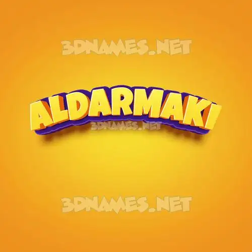 aldarmaki in Orange Toon style - 3D name wallpaper