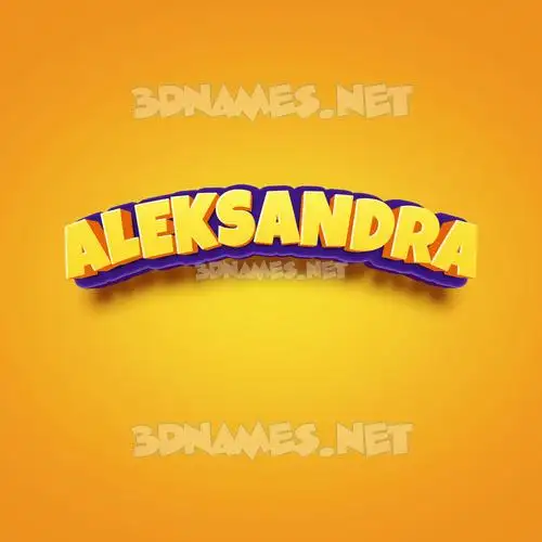 aleksandra in Orange Toon style - 3D name wallpaper