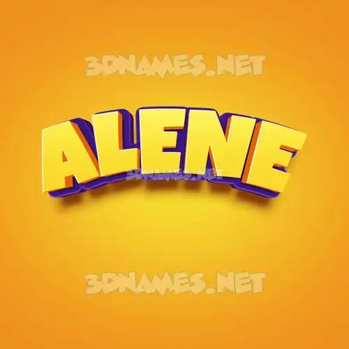 alene in Orange Toon style - 3D name wallpaper