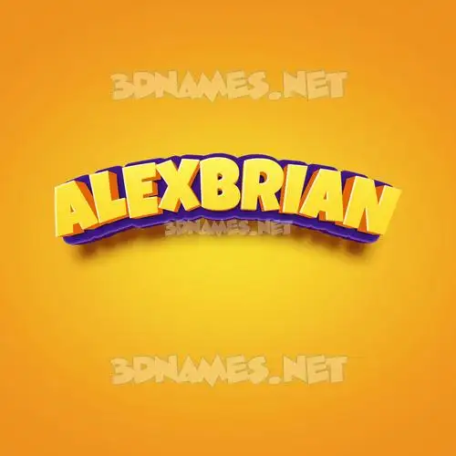 alexbrian in Orange Toon style - 3D name wallpaper alexbrian in Orange Toon style - 3D name wallpaper