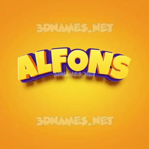 alfons in Orange Toon style - 3D name wallpaper