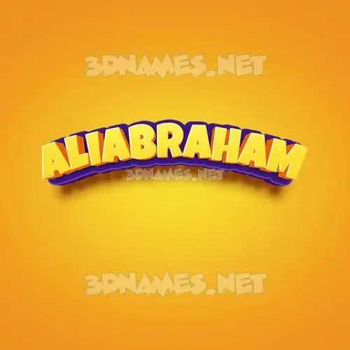 aliabraham in Orange Toon style - 3D name wallpaper aliabraham in Orange Toon style - 3D name wallpaper
