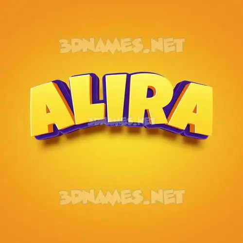 alira in Orange Toon style - 3D name wallpaper