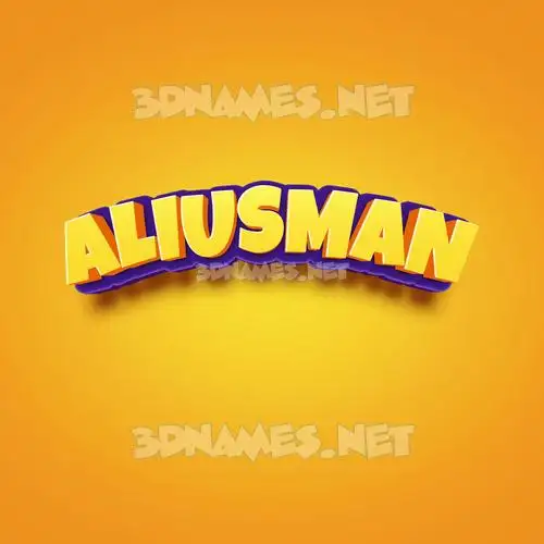 aliusman in Orange Toon style - 3D name wallpaper aliusman in Orange Toon style - 3D name wallpaper