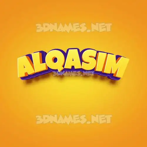 alqasim in Orange Toon style - 3D name wallpaper alqasim in Orange Toon style - 3D name wallpaper