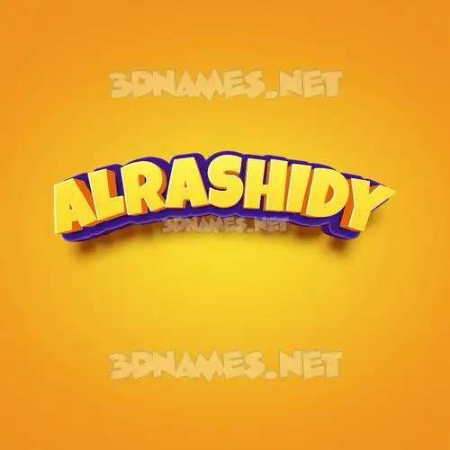 alrashidy in Orange Toon style - 3D name wallpaper alrashidy in Orange Toon style - 3D name wallpaper
