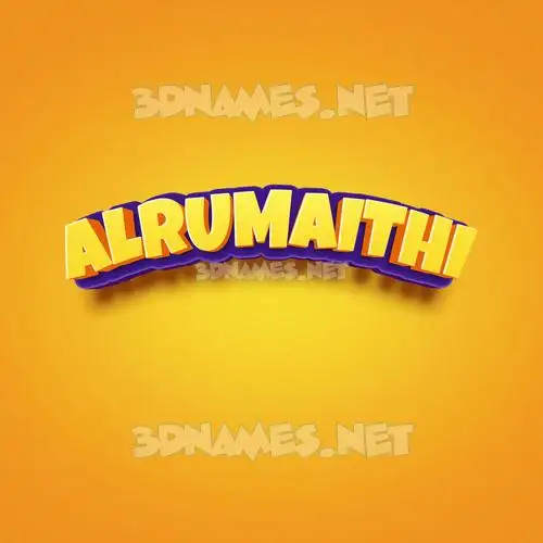 alrumaithi in Orange Toon style - 3D name wallpaper alrumaithi in Orange Toon style - 3D name wallpaper