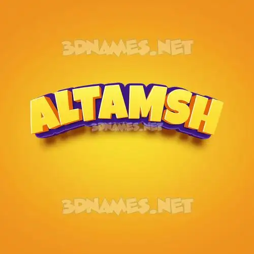 altamsh in Orange Toon style - 3D name wallpaper altamsh in Orange Toon style - 3D name wallpaper