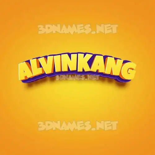 alvinkang in Orange Toon style - 3D name wallpaper alvinkang in Orange Toon style - 3D name wallpaper