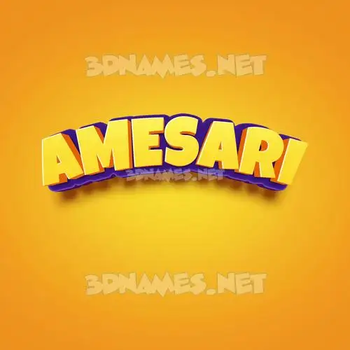 amesari in Orange Toon style - 3D name wallpaper amesari in Orange Toon style - 3D name wallpaper