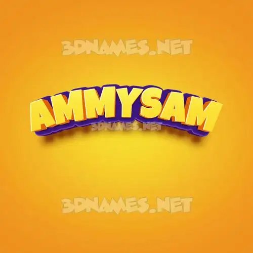 ammysam in Orange Toon style - 3D name wallpaper