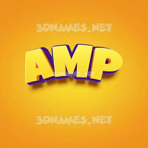 amp in Orange Toon style - 3D name wallpaper