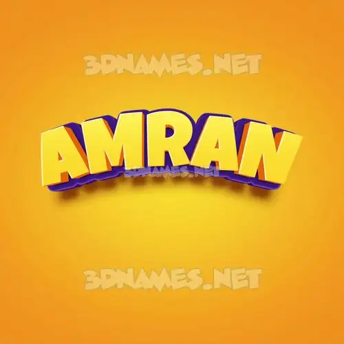 amran in Orange Toon style - 3D name wallpaper