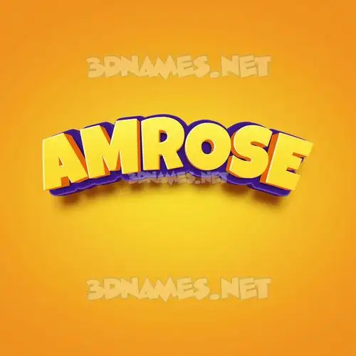 amrose in Orange Toon style - 3D name wallpaper amrose in Orange Toon style - 3D name wallpaper
